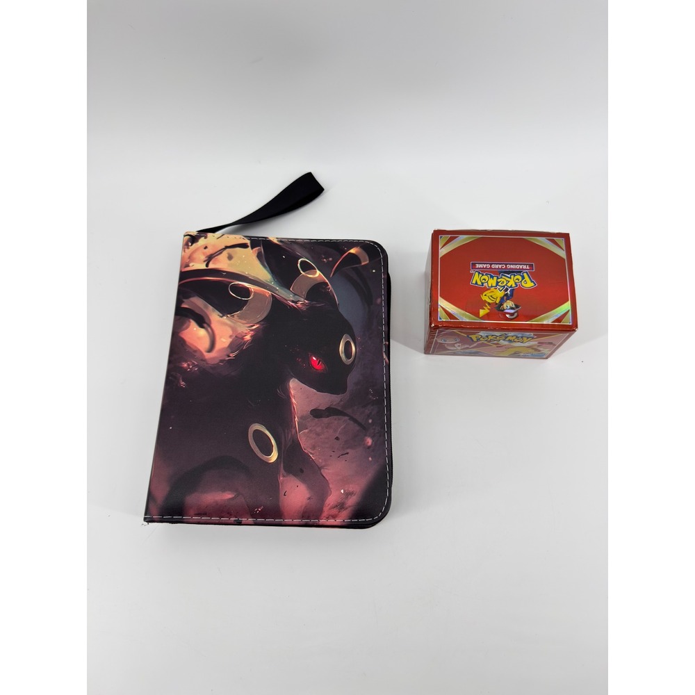 Pokemon Umbreon Zipper Binder and Sealed Silver Tempest Booster Pack Box Set